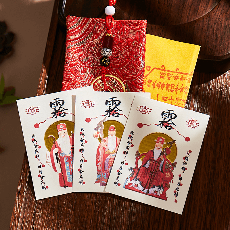 Yue Lao Red Thread Love Blessing Card - Attract Soulmate & Relationship Harmony