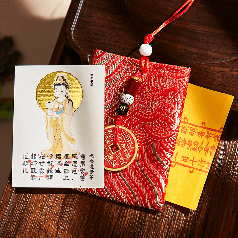 Songzi Guanyin Fertility Blessing Card - Chinese Goddess of Childbirth & Pregnancy